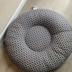 Gray plush PELLO floor lounger for infant through toddler